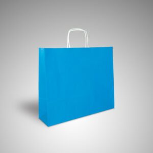 Bolsas de Papel Ancha Celulosa Color Azul