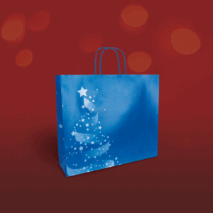 Bolsas de Papel Navidad Azul